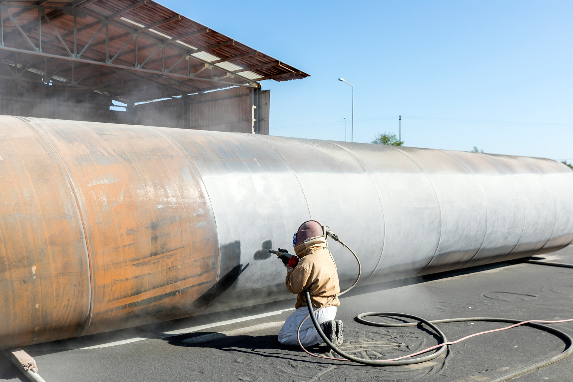 Покраска металла sandblasting